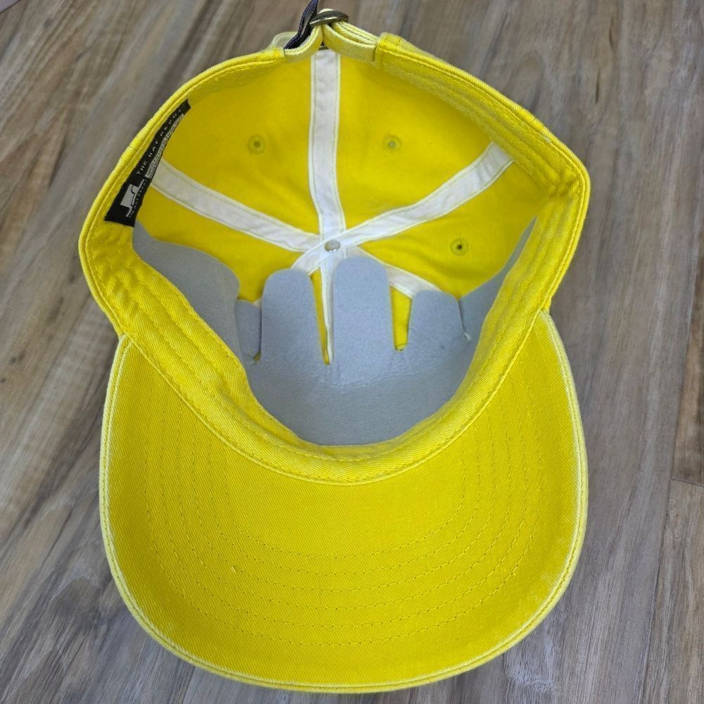 ☔️🩵NWT Yellow Unisex Cotton Low Profile Adjustable Baseball Hat - Picture 12 of 12